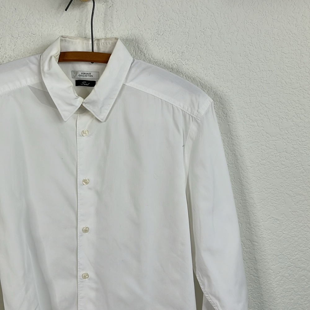 Versace Collection Button Down Embroidered Logo M… - image 1